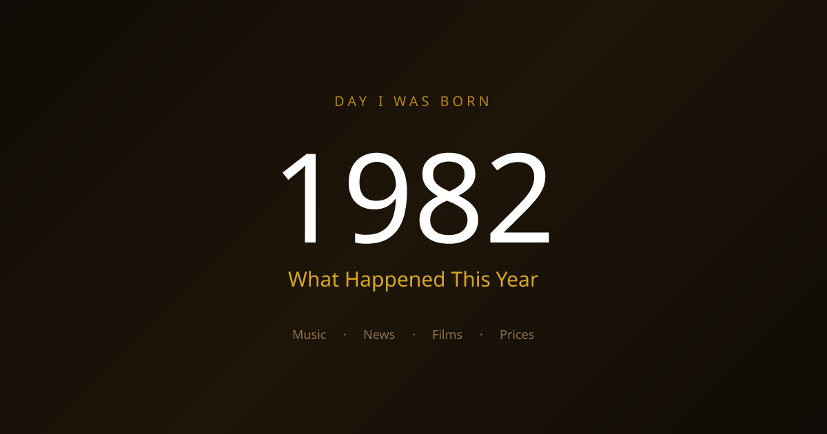 What Happened in 1982? Music, News, Films & More | Day I Was Born